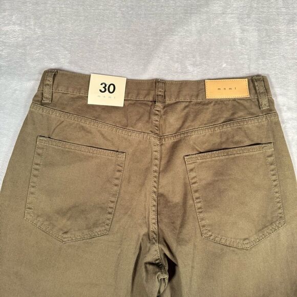 Mnml Twill Flare Pants Mens 30x33 Slim Fit Olive Green NWT - Picture 5 of 10